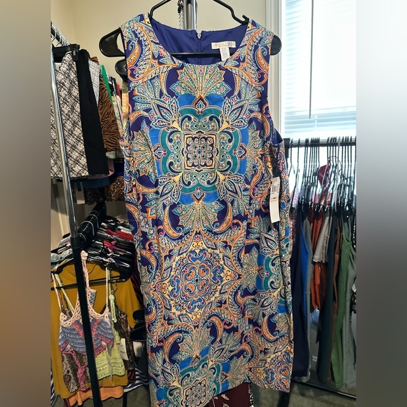 London Times Multicolor Paisley Maxi Dress - Picture 1 of 6